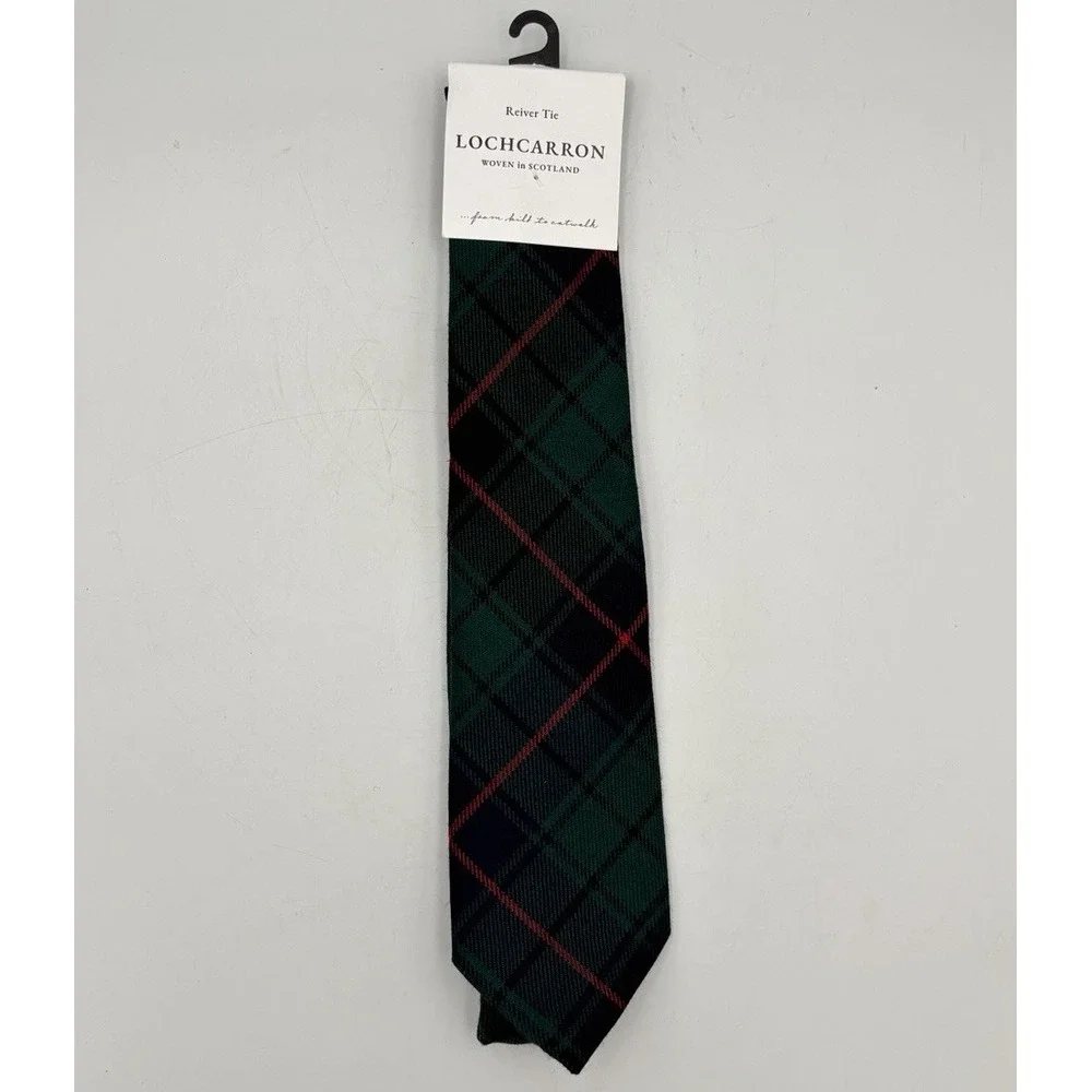 Lochcarron of Scotland Mens Tie New Tartan Reiver 100% Wool Davidson Clan